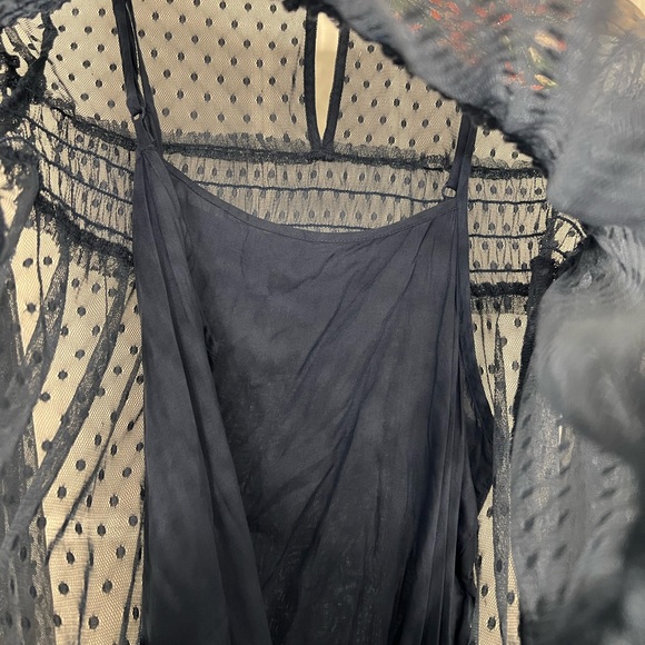 Anthropologie Blue Sheer Dress - Picture 7 of 10